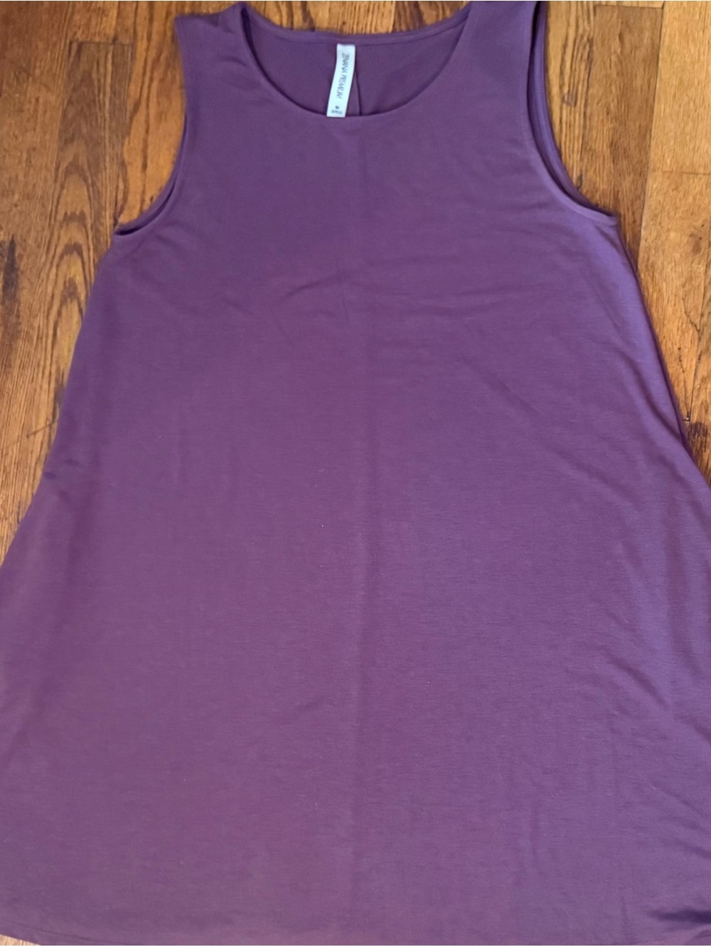 Sleeveless Zenana Purple Tank Tunic/ Dress - Classic Women's Scoop Neck